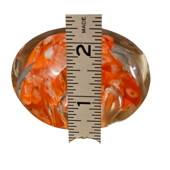 Vintage Handblown Bubbled Glass Paperweight Art Decor Display - Picture 3 of 6